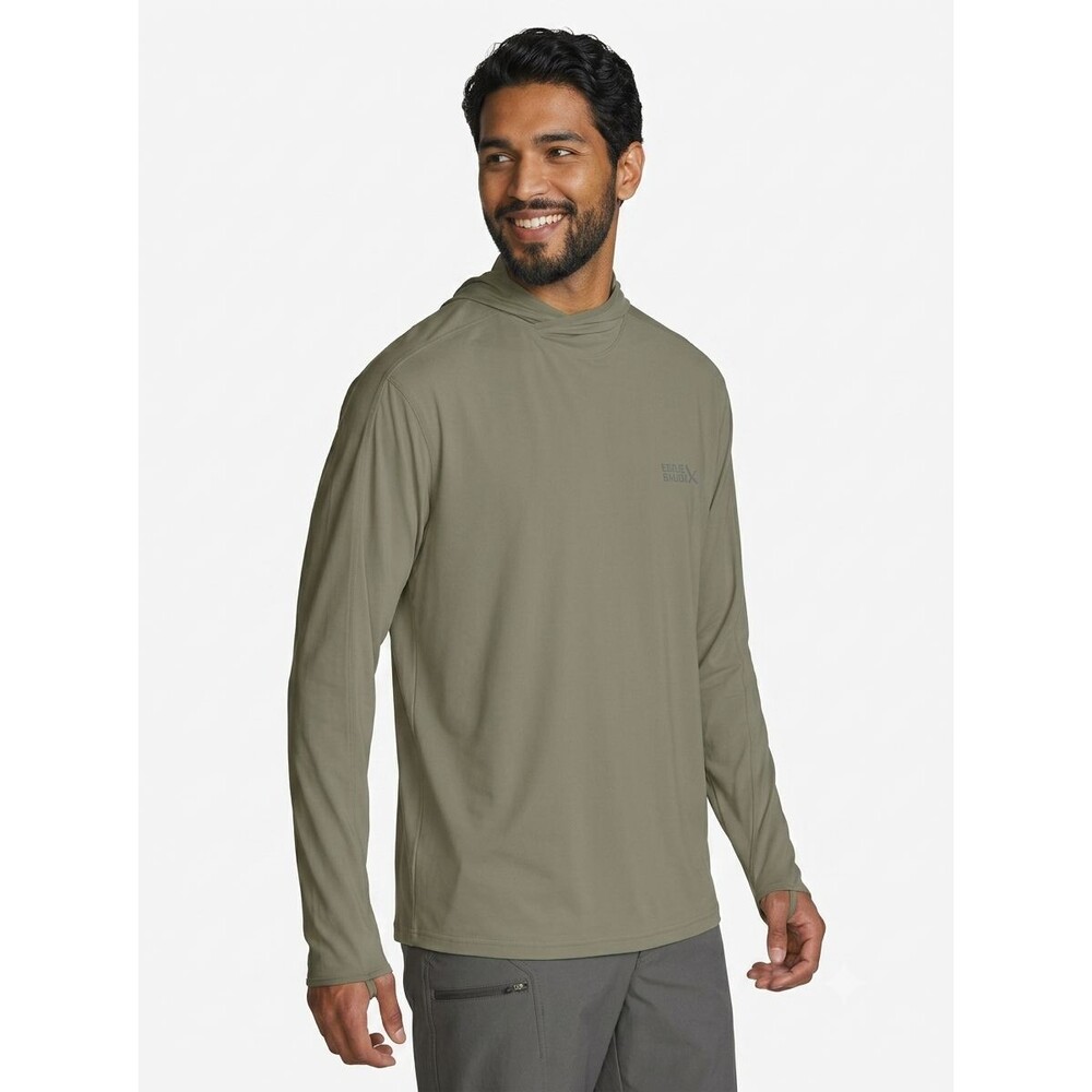 Eddie Bauer Solarfoil Performance Hoodie Mens Medium Lightweight UPF Sun Shirt